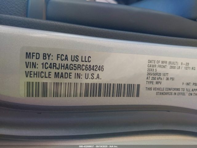 2024 JEEP GRAND CHEROKEE 1C4RJHAG5RC684246 Photo 8