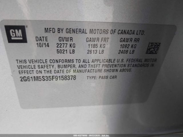 2015 CADILLAC XTS 2G61M5S35F9158378 Photo 8