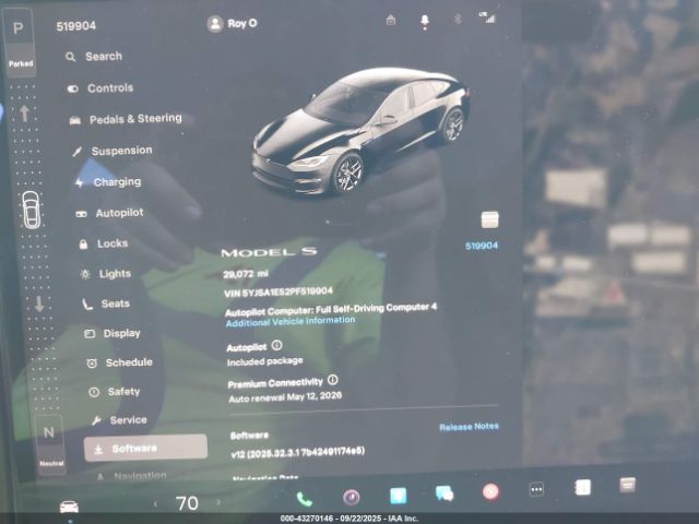 2023 TESLA MODEL S 5YJSA1E52PF519904 Photo 6