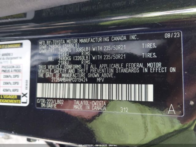 2023 LEXUS RX 350 2T2BAMBA4PC019424 Photo 8