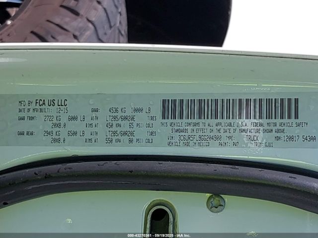 2016 RAM 2500 3C6UR5FL9GG204900 Photo 8