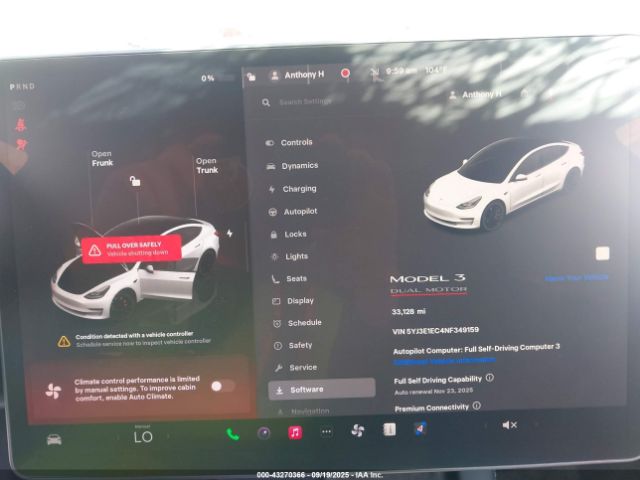 2022 TESLA MODEL 3 5YJ3E1EC4NF349159 Photo 6