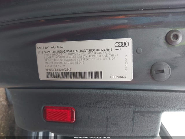 2020 AUDI A7 SPORTBACK WAUR2AF21LN042746 Photo 8