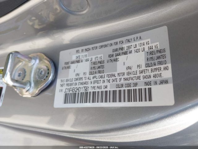 2017 FIAT 124 SPIDER JC1NFAEK2H0117981 Photo 8