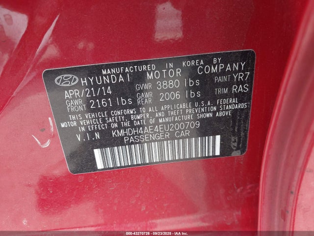 Hyundai dohc mpi nu 2014 KMHDH4AE4EU200709 Image 9