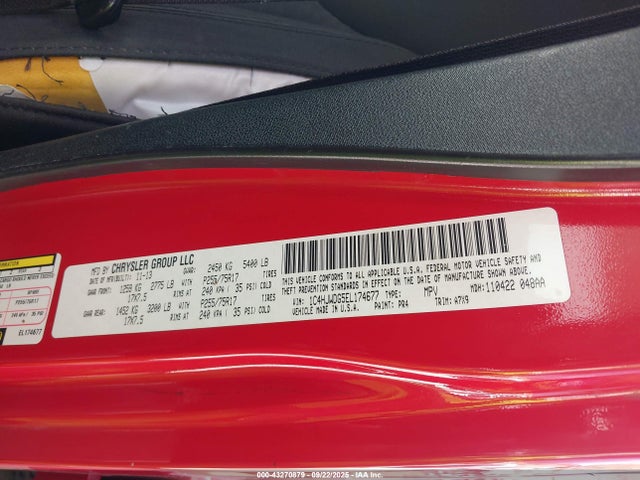1C4HJWDG5EL174677 Jeep 2014