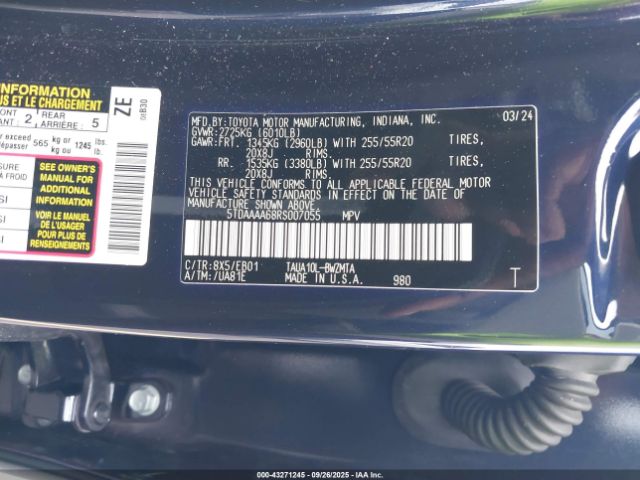 2024 LEXUS TX 350 5TDAAAA68RS007055 Photo 8