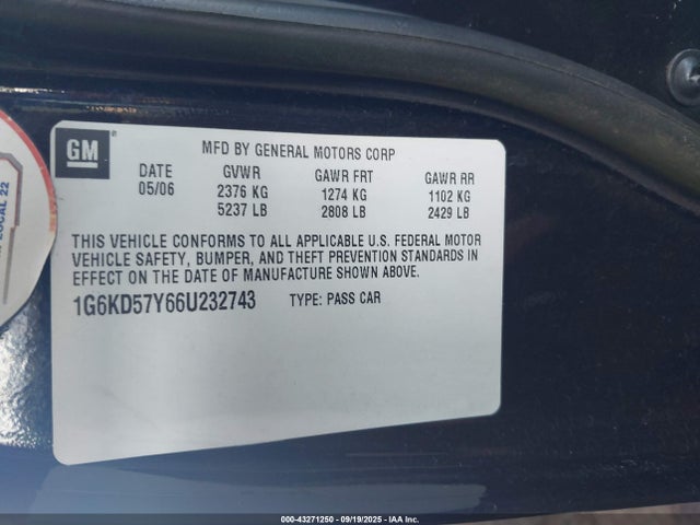 2006 CADILLAC DTS 1G6KD57Y66U232743 Photo 8