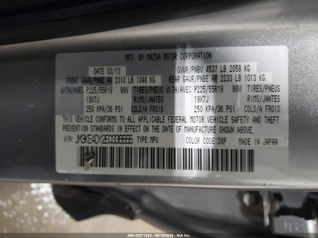 Mazda py 2014 JM3KE4DY2E0336555 Image 9