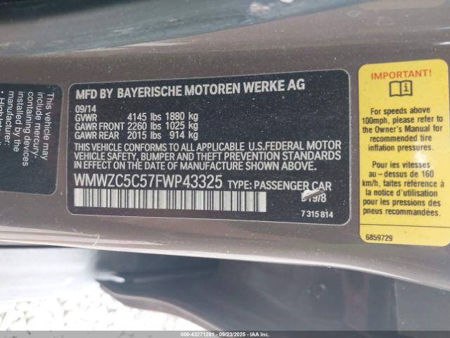 2015 MINI COUNTRYMAN WMWZC5C57FWP43325 Photo 8