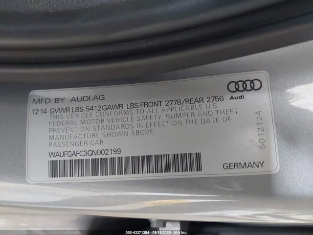 2016 AUDI A6 WAUFGAFC3GN002199 Photo 8