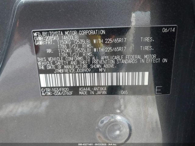 2014 TOYOTA RAV4 JTMBFREV2EJ008909 Photo 8