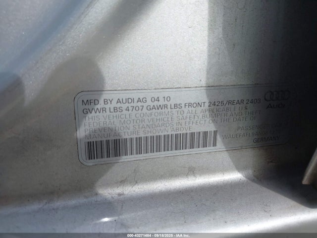 2010 AUDI A4 WAUEFAFL9AN061313 Photo 8