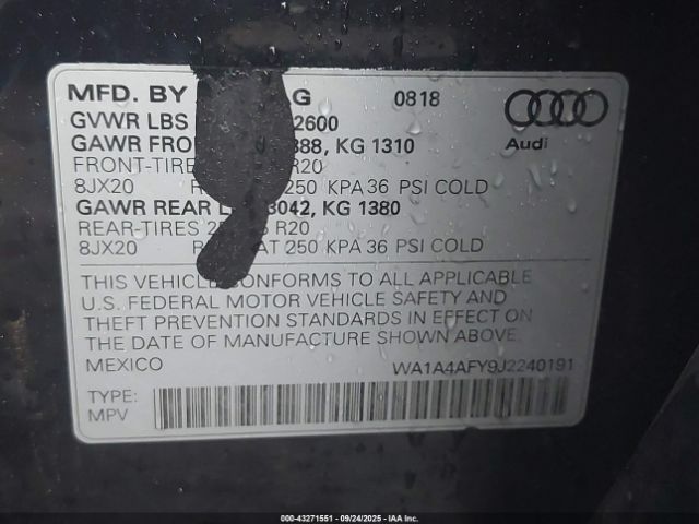 2018 AUDI SQ5 WA1A4AFY9J2240191 Photo 8