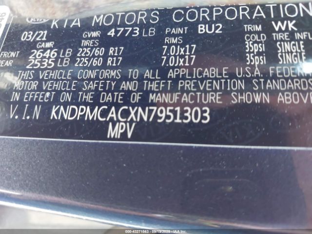 2022 KIA SPORTAGE KNDPMCACXN7951303 Photo 8