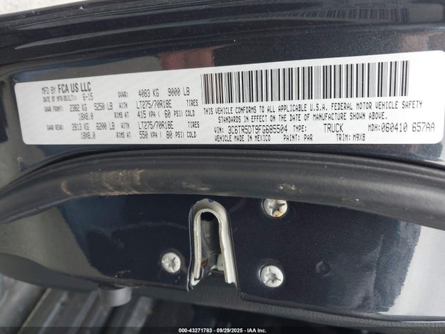 RAM 2015 2015 3C6TR5DT9FG685504 Image 9