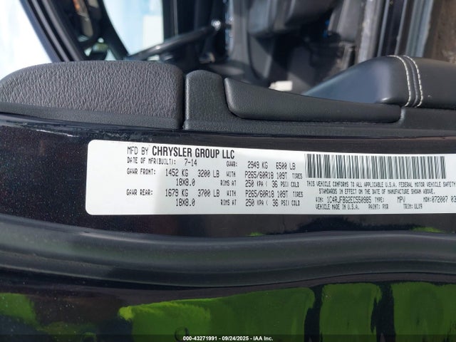 43271991 :رقم المزاد ، 1C4RJFBG2EC550985 vin ، 2014 Jeep Grand Cherokee Limited مزاد بيع