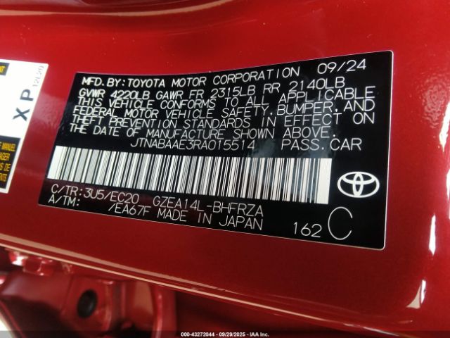 2024 TOYOTA GR COROLLA JTNABAAE3RA015514 Photo 8