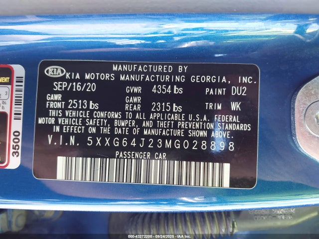 5XXG64J23MG028898 KIA t-gdi gamma ii