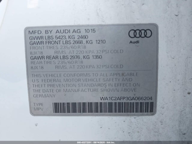 2016 AUDI Q5 WA1C2AFP3GA066204 Photo 8
