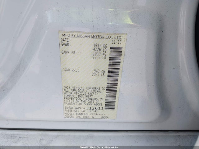1N4AL3AP4GN312611 Nissan 2016