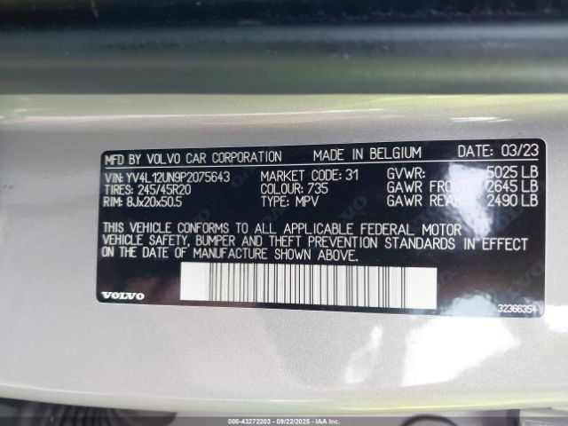 2023 VOLVO XC40 YV4L12UN9P2075643 Photo 8