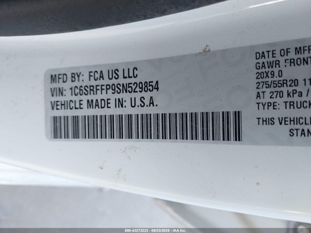 Продажа на аукционе авто 2025 Ram 1500 Lone Star  4x4 5'7 Box, vin: 1C6SRFFP9SN529854, номер лота: 43272223