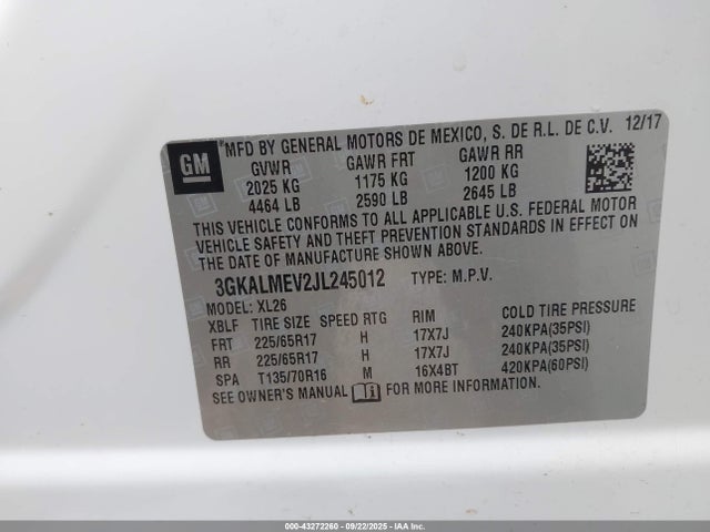 2018 GMC TERRAIN 3GKALMEV2JL245012 Photo 8