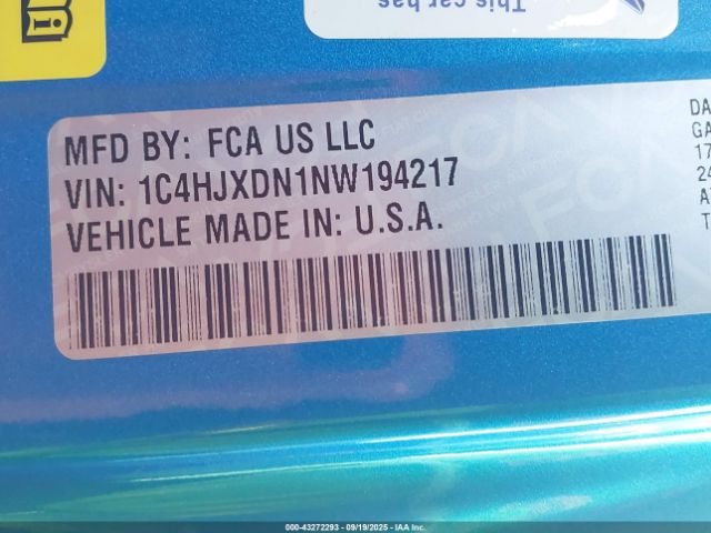 2022 JEEP WRANGLER UNLIMITED 1C4HJXDN1NW194217 Photo 8