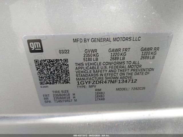 2022 CADILLAC XT4 1GYFZDR47NF134712 Photo 8