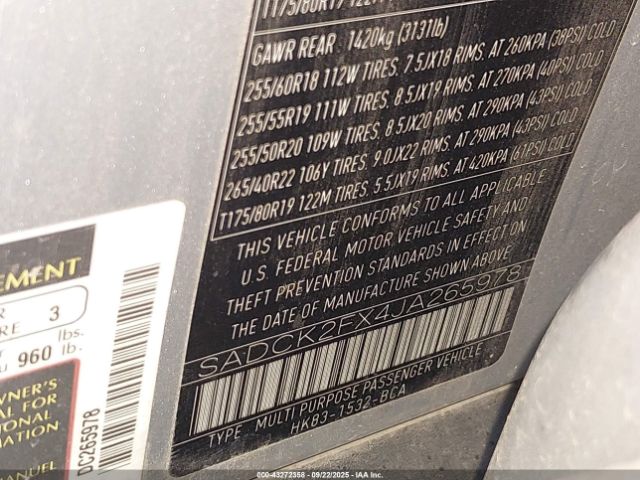 2018 JAGUAR F-PACE SADCK2FX4JA265978 Photo 8