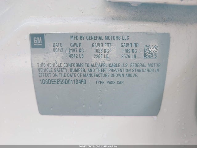 2013 CADILLAC CTS 1G6DE5E59D0113460 Photo 8