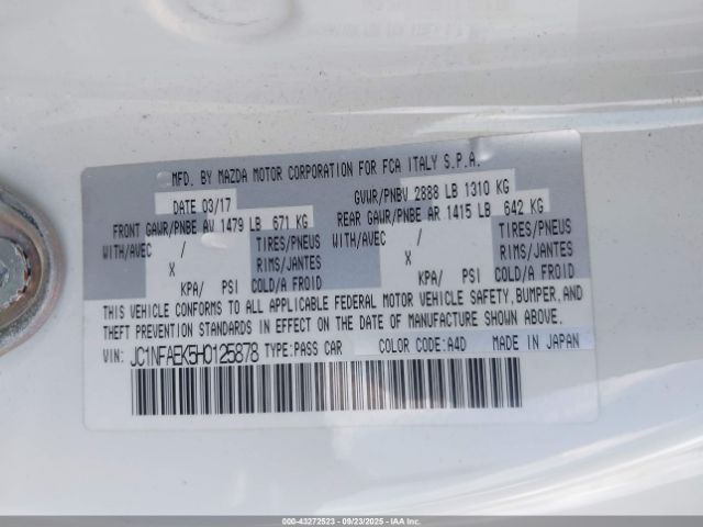 2017 FIAT 124 SPIDER JC1NFAEK5H0125878 Photo 8