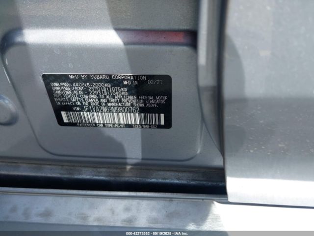 2021 SUBARU WRX STI JF1VA2W63M9800762 Photo 8