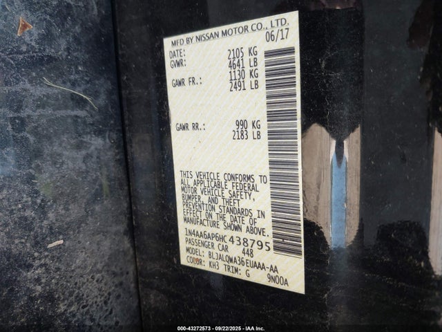 Nissan 2017 2017 1N4AA6AP6HC438795 Image 9