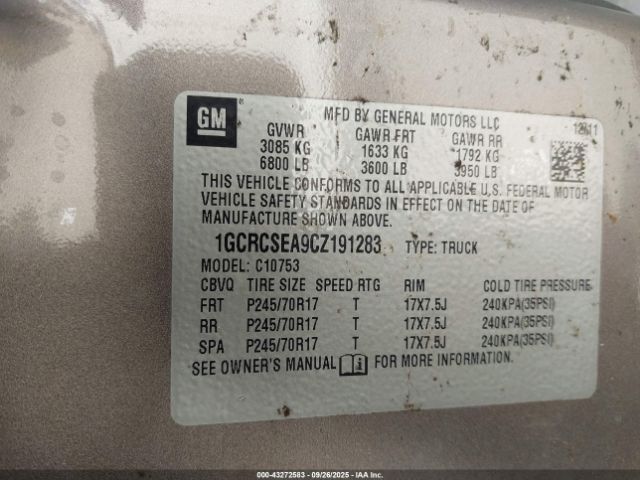 2012 CHEVROLET SILVERADO 1500 1GCRCSEA9CZ191283 Photo 8