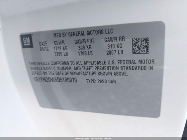 2013 CHEVROLET CORVETTE 1G1YH2DW5D5100070 Photo 8