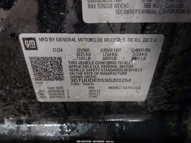 GMC l84 2025 3GTUUDED5SG201254 Image 9