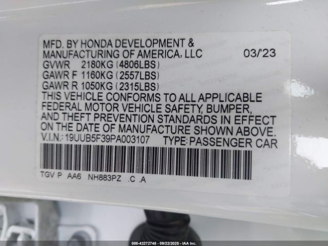 2023 ACURA TLX 19UUB5F39PA003107 Photo 8