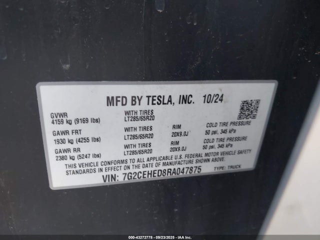 Tesla Cybertruck 2024 7G2CEHED8RA047875 Image 9