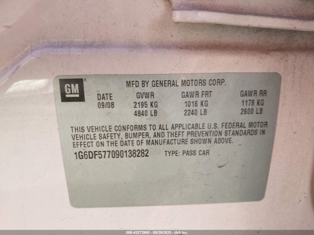 2009 CADILLAC CTS 1G6DF577090138282 Photo 8