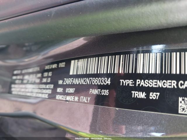 2022 ALFA ROMEO GIULIA ZARFANAN2N7660334 Photo 8