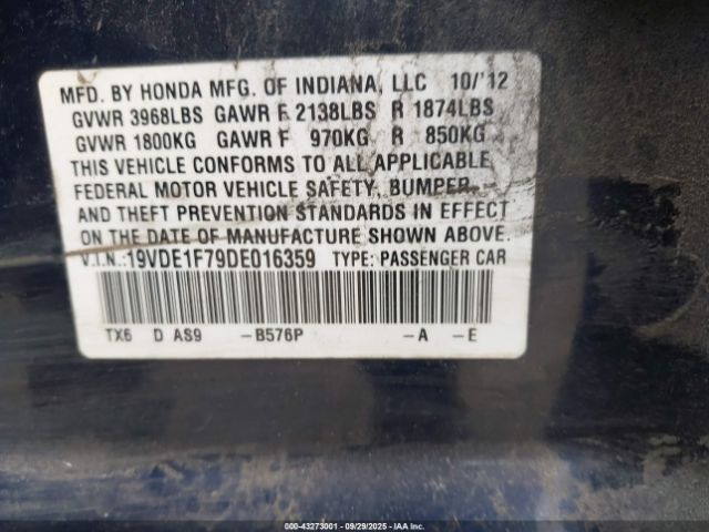 2013 ACURA ILX 19VDE1F79DE016359 Photo 8