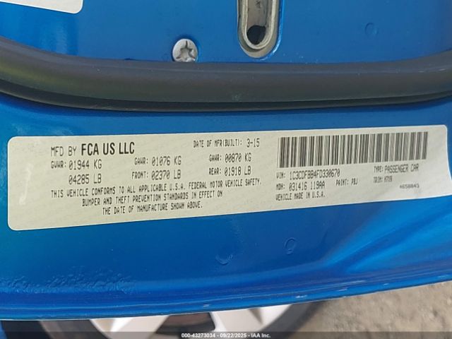 2015 DODGE DART 1C3CDFBB4FD330670 Photo 8