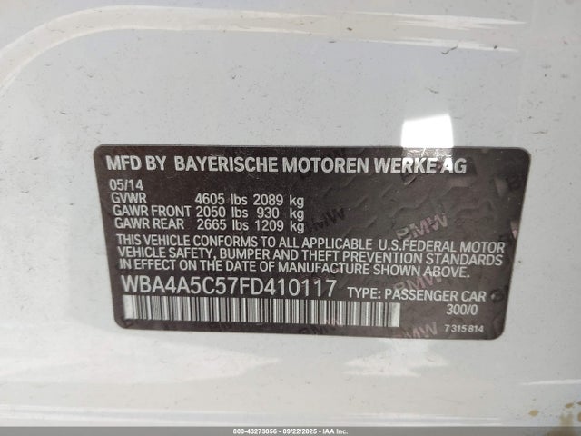 BMW 428i 2015 WBA4A5C57FD410117 Image 9