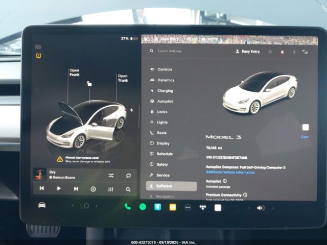 2022 TESLA MODEL 3 5YJ3E1EA6NF257498 Photo 6