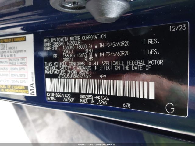 2024 TOYOTA 4RUNNER JTEKU5JR8R6237462 Photo 8