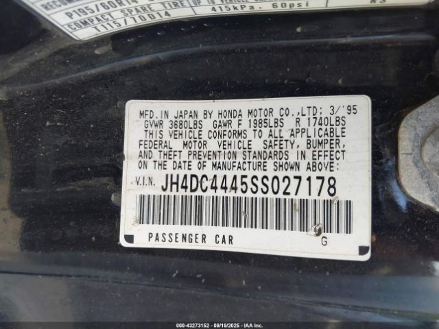 1995 ACURA INTEGRA JH4DC4445SS027178 Photo 8