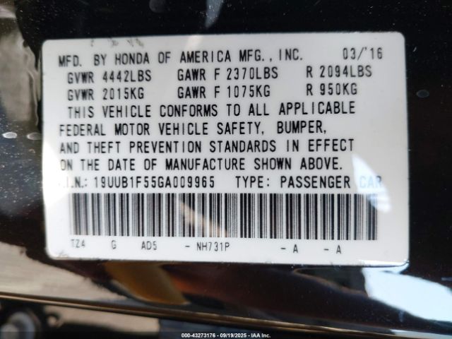 2016 ACURA TLX 19UUB1F55GA009965 Photo 8