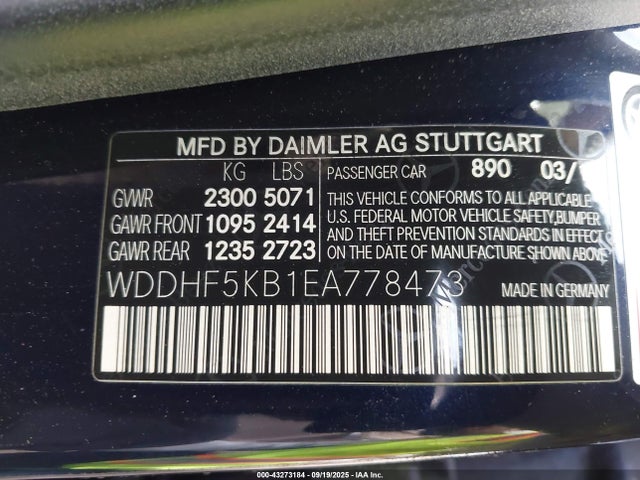 Mercedes-Benz 2014 2014 WDDHF5KB1EA778473 Image 9